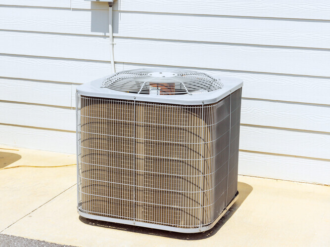 External cooling system units unit compressor install condensing unit for removing heat, moisture from indoor